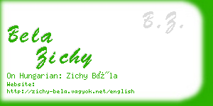 bela zichy business card